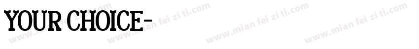 YOUR CHOICE字体转换